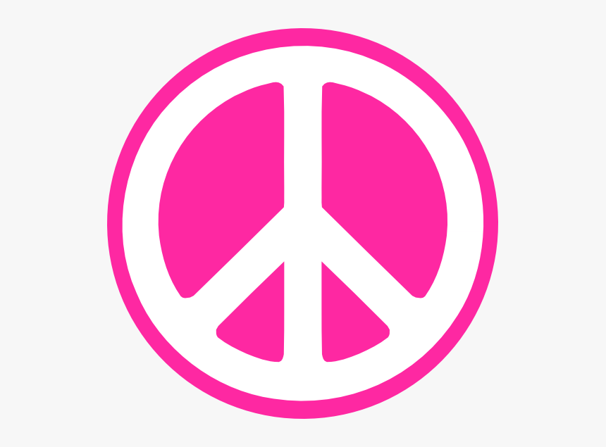 Peace Symbol Png - Pink Peace Sign Png, Transparent Png, Free Download