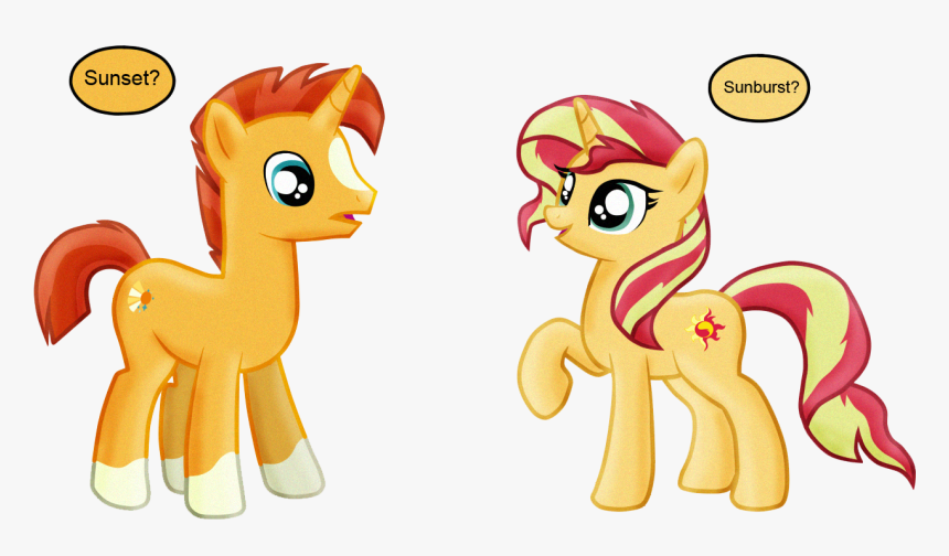 Majkashinoda626, Backwards Cutie Mark, Brother And - Mlp Sunset Shimmer And Sunburst, HD Png Download, Free Download