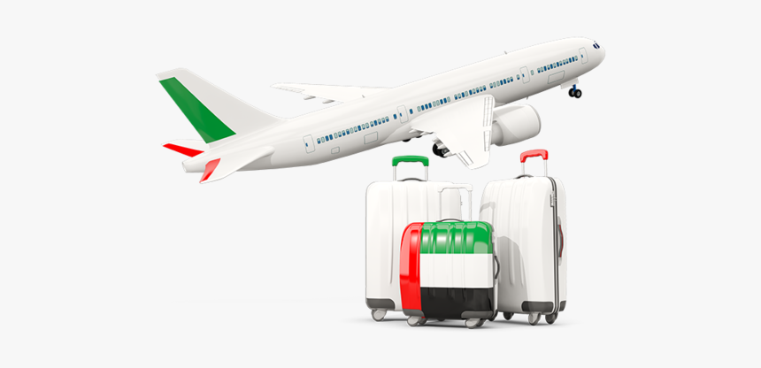 Luggage With Airplane - Italy Airplane Png, Transparent Png, Free Download
