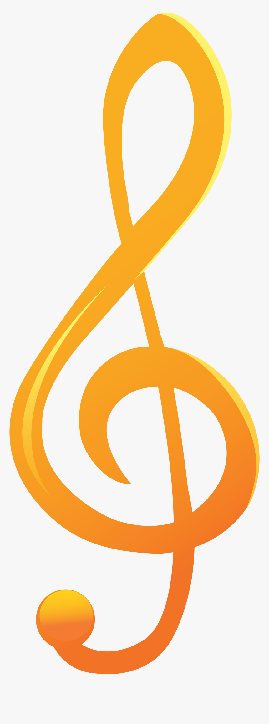 Png Black And White Stock Transparent Png Image- - Orange Treble Clef Transparent, Png Download, Free Download