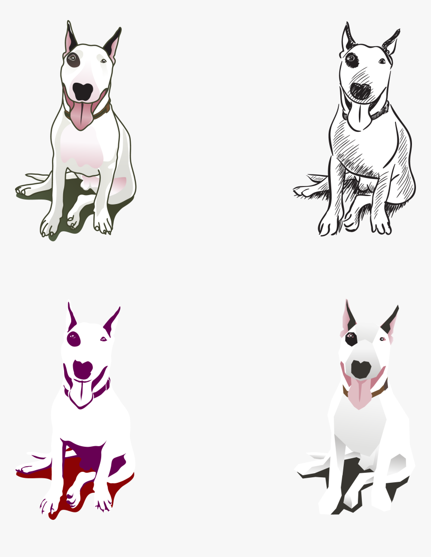 Cartoon Bull Terrier - Bull Terrier Vector Free, HD Png Download, Free Download