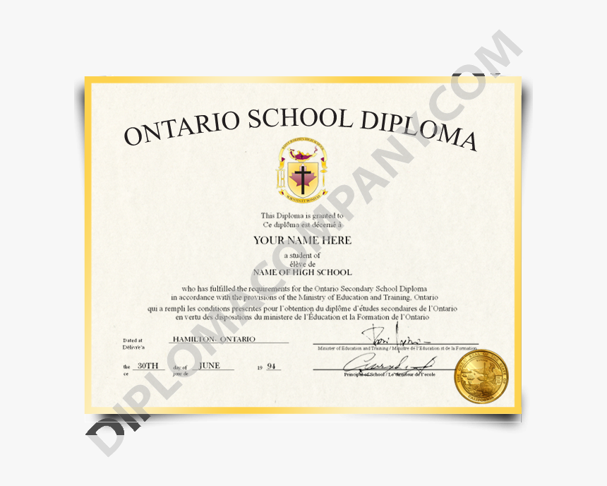 Fake High School Diploma Canada - Canadian High School Diploma, HD Png Download, Free Download