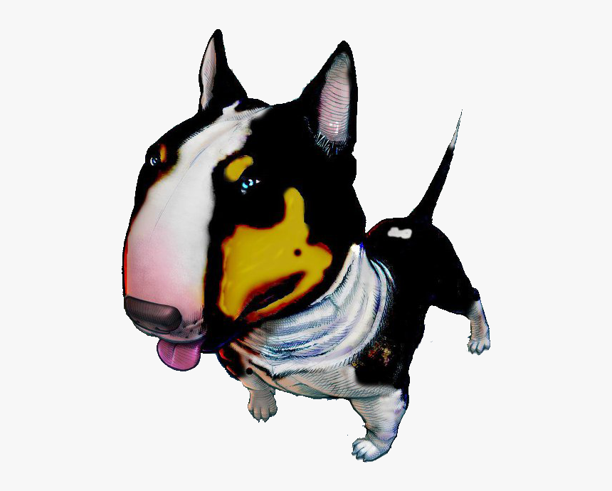 Bull Terrier Art - Bull Terrier Sign Cartoon, HD Png Download, Free Download