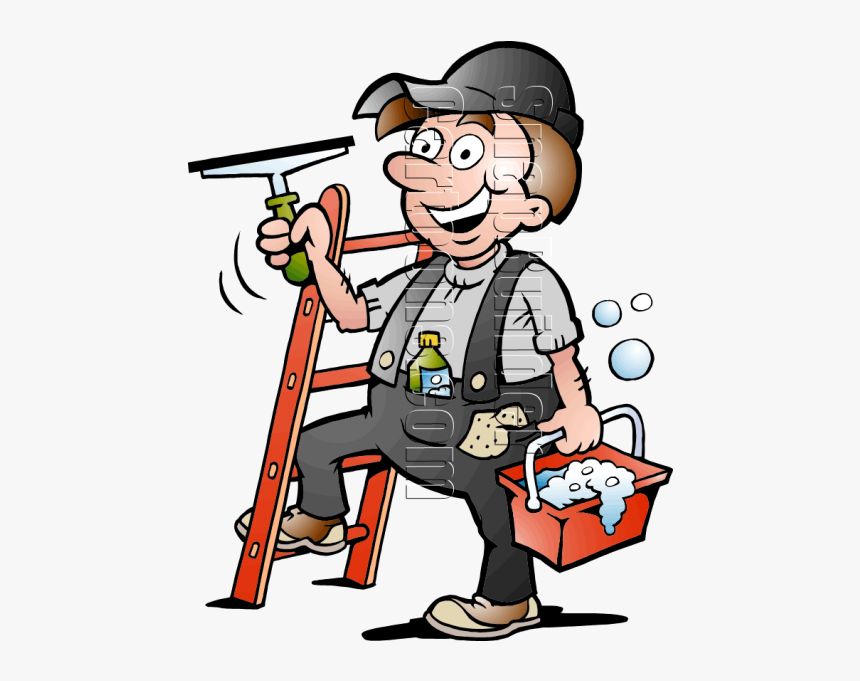 Tool Clipart Handy Man Window Cleaning Clip Art Hd Png Download Kindpng