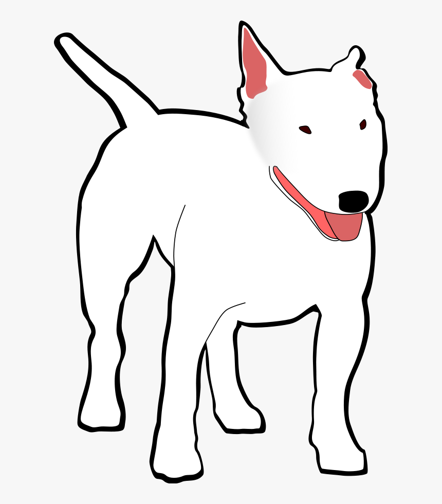 Bullterrier Svg Clip Arts - Bull Terrier Cartoon, HD Png Download - kindpng...
