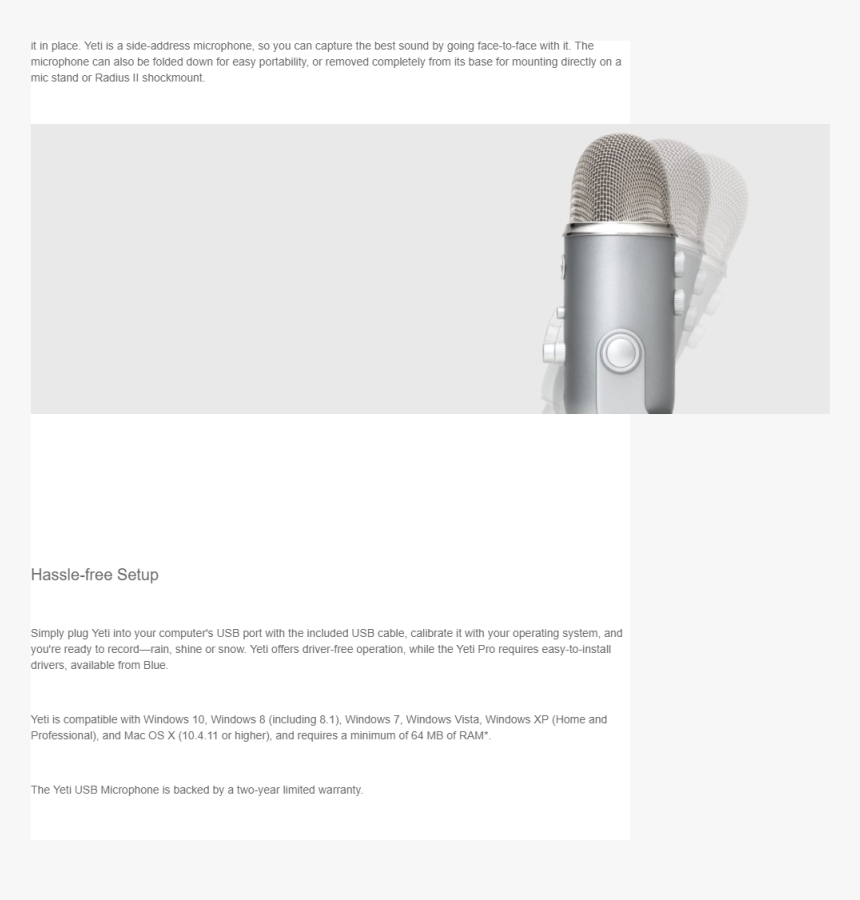 Blue Yeti Usb Microphone ไมค์สตรีมเกม พากย์เสียงคุณภาพสูง - Singing, HD Png Download, Free Download