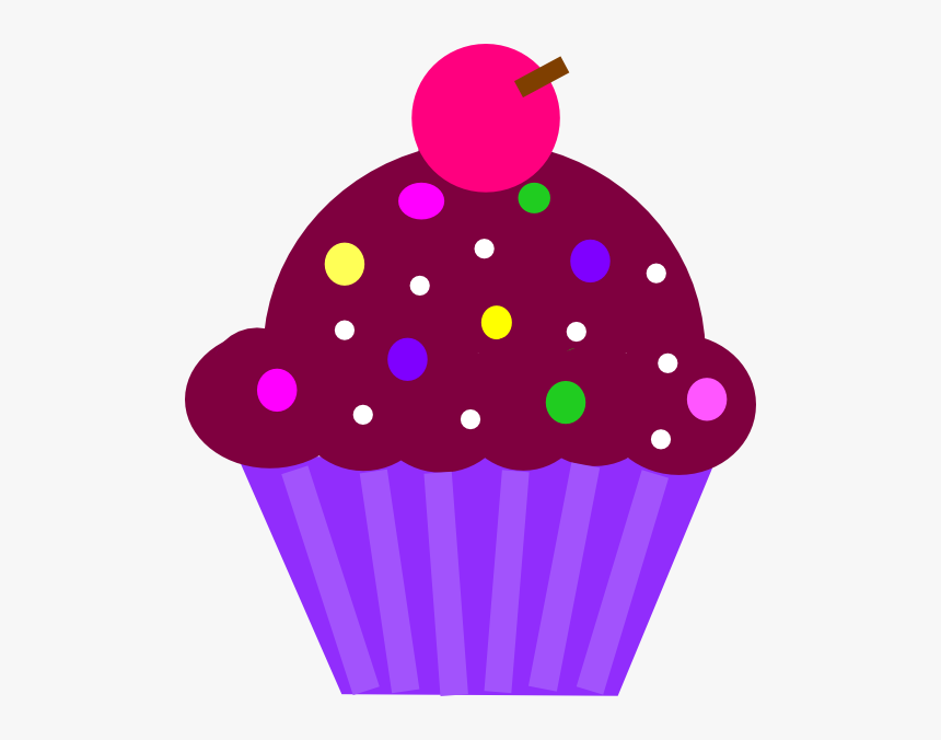 Cupcake Purple Svg Clip Arts - Clip Art Cupcake Purple, HD Png Download, Free Download