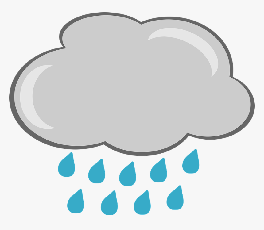 Free Illustration Rain Cloud Weather Graphics Image - Transparent Cartoon R...