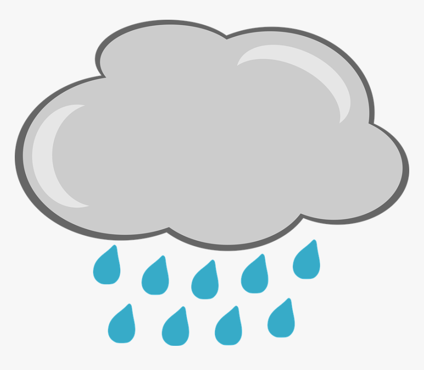 Free Illustration Rain Cloud Weather Graphics Image - Transparent Cartoon Rain Cloud, HD Png Download, Free Download