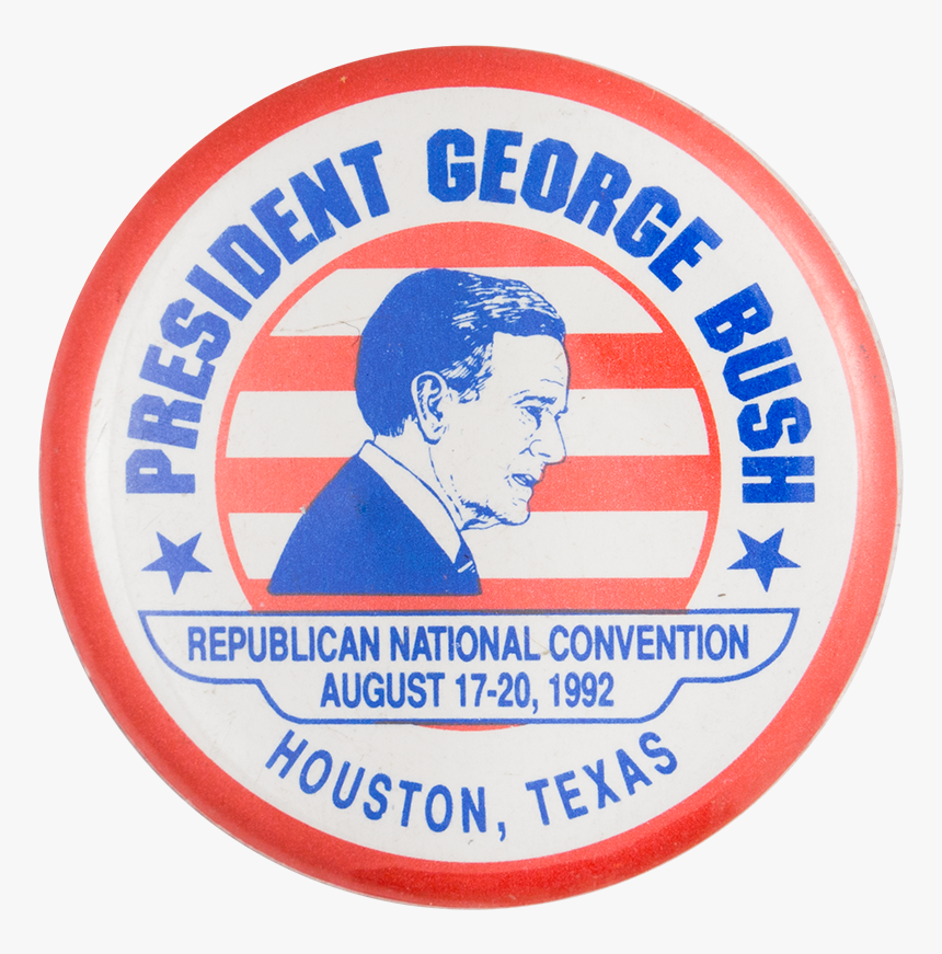 President George Bush 1992 Event Button Museum - Emblem, HD Png Download, Free Download