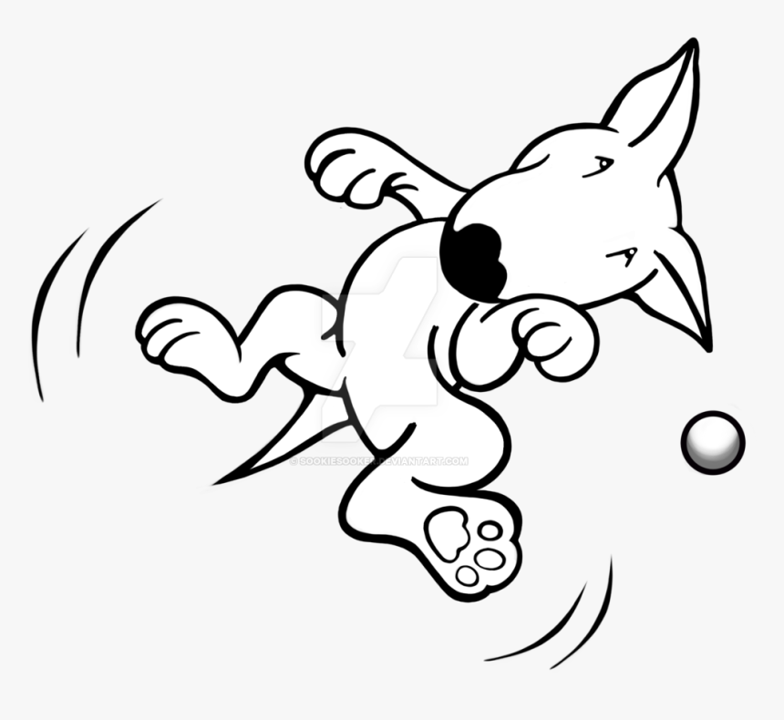 Flying English Bull Terrier - Bull Terrier Images Black And White Cartoon, HD Png Download, Free Download