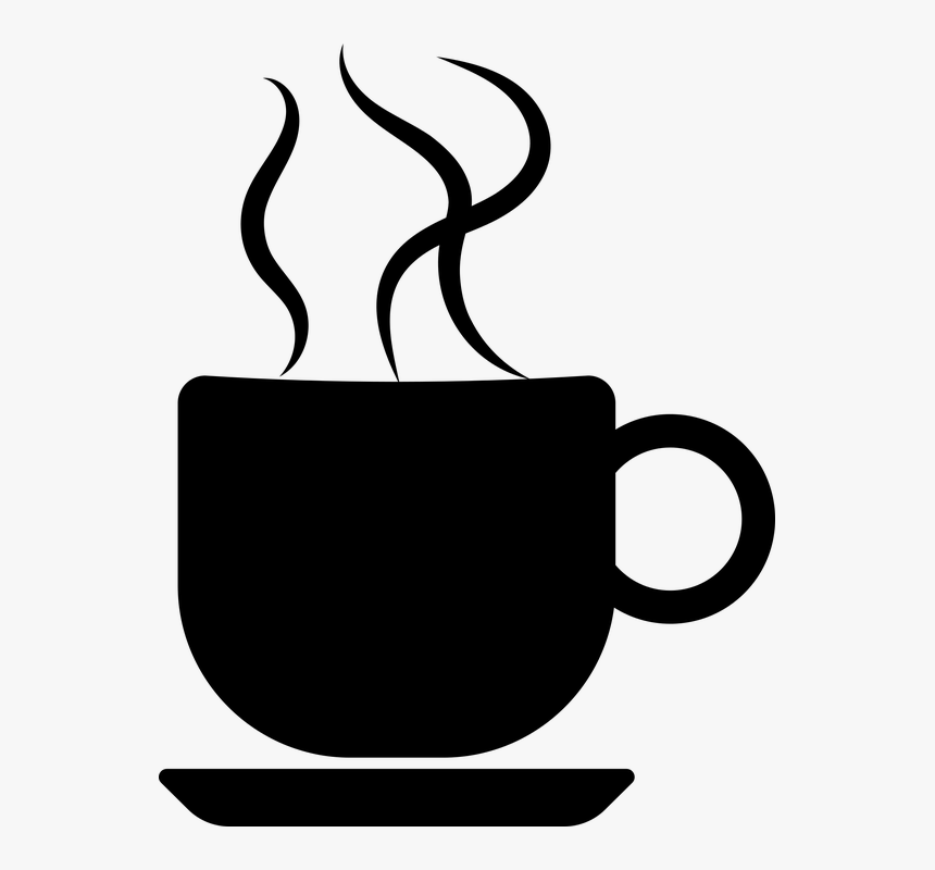 Coffee, Cup, Silhouette, Steam, Hot, Beverage, Drink - Black Coffee Cup Clip Art, HD Png Download, Free Download