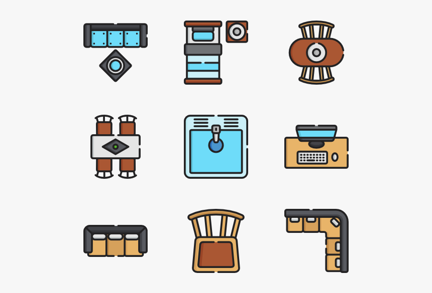 Furniture Top View - Free Top View Furniture Icon, HD Png Download, Free Download