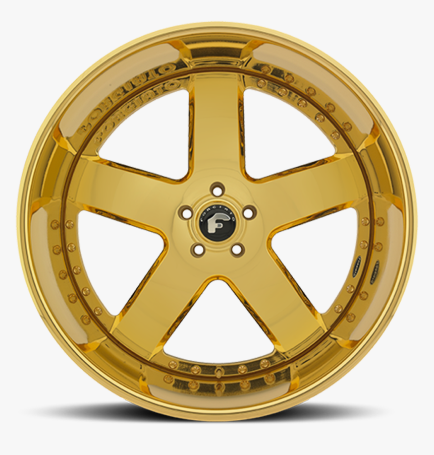 Gold Forgiato Wheels - Gold Car Rims Png, Transparent Png, Free Download