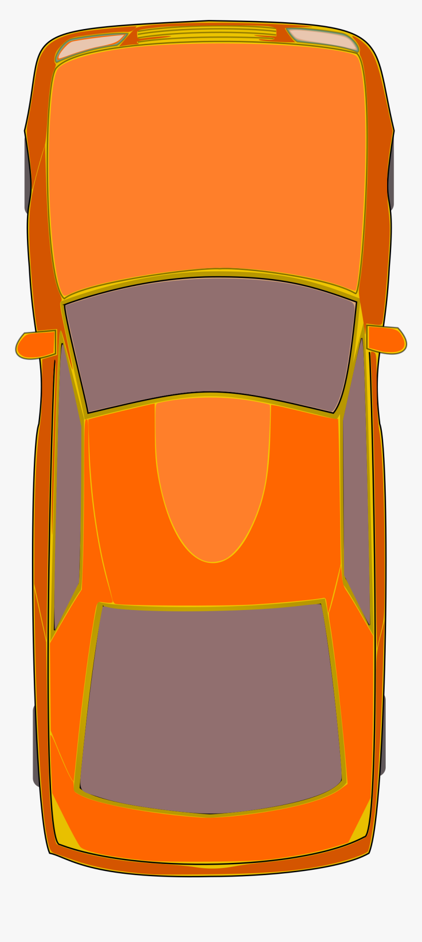 Transparent Car Png Top - Car Cartoon From Top, Png Download, Free Download