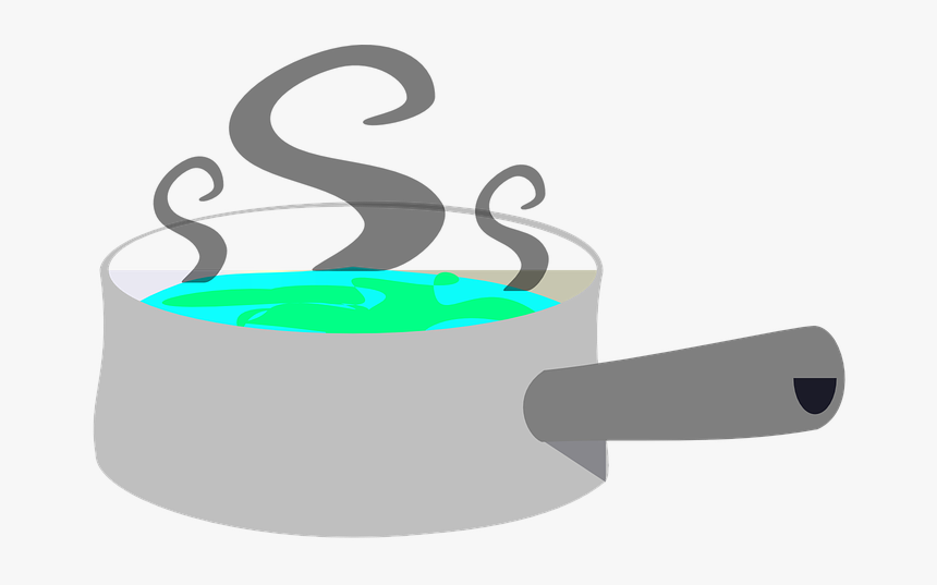 Boiling, Pan, Sauce, Water, Grey, Pot, Steam - Pot With Steam Clipart, HD Png Download, Free Download