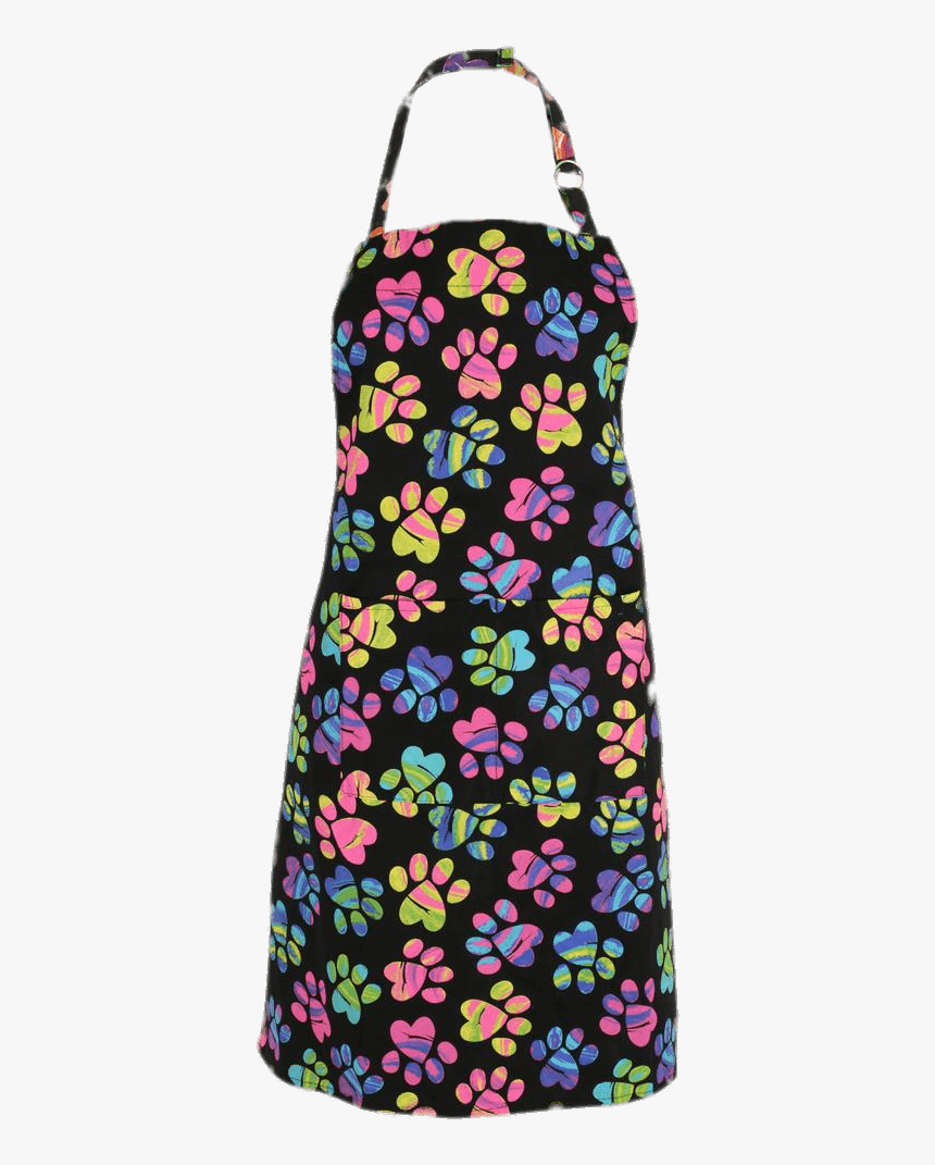 Apron With Printed Paws - Paw Print Apron, HD Png Download, Free Download