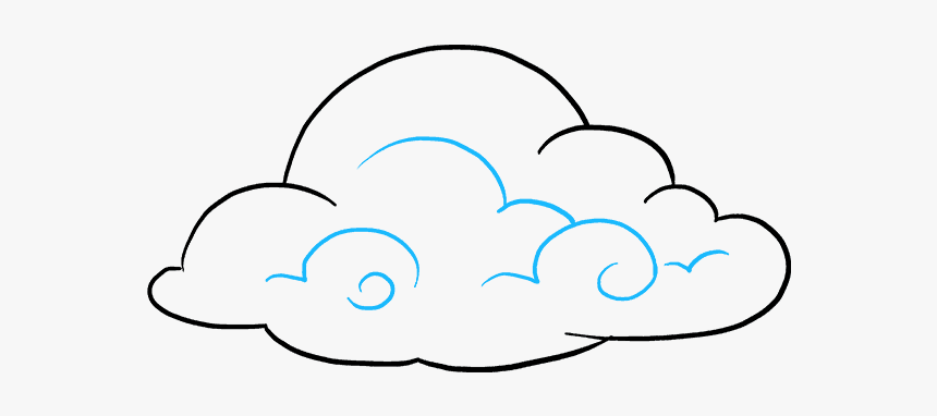 Clip Art How To Draw Really - Clouds Drawing, HD Png Download, Free Download