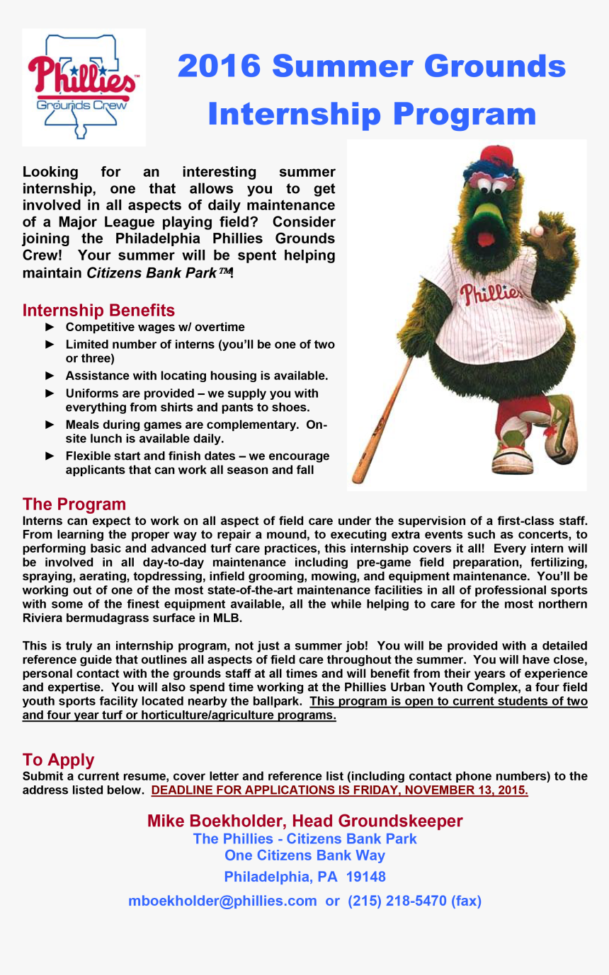 Philly Intern Posting 2016 - Philly Phanatic Png, Transparent Png, Free Download