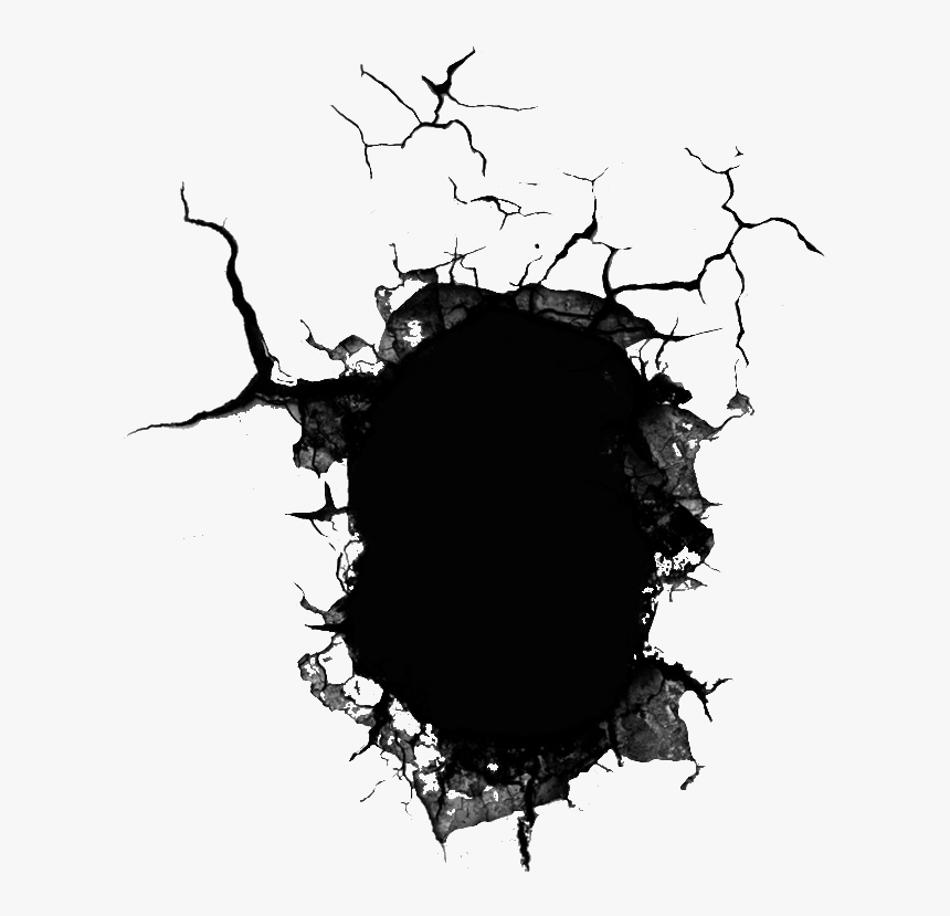 #wall #hole #cracked #cracking #cracks #ground #overlay - Transparent Background Hole Transparent, HD Png Download, Free Download