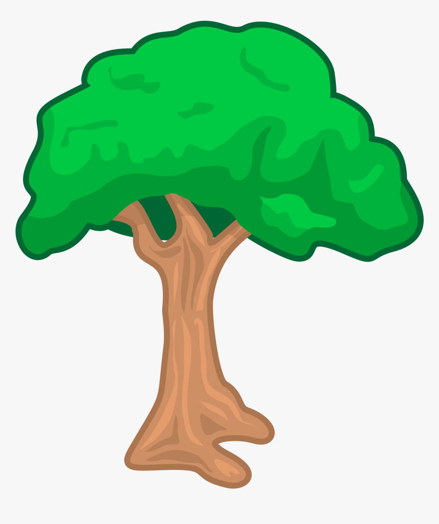 Big Tree To Trace Transparent Cartoons Things That Color Green Hd Png Download Kindpng