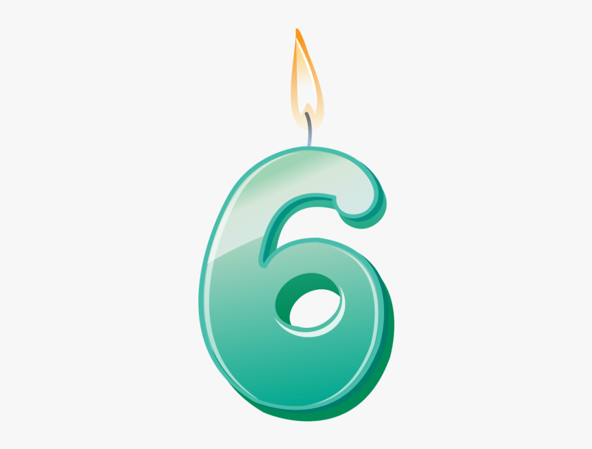 Birthday Candle Number 6 Png Image Free Download Searchpng - Birthday Candle 6 Png, Transparent Png, Free Download