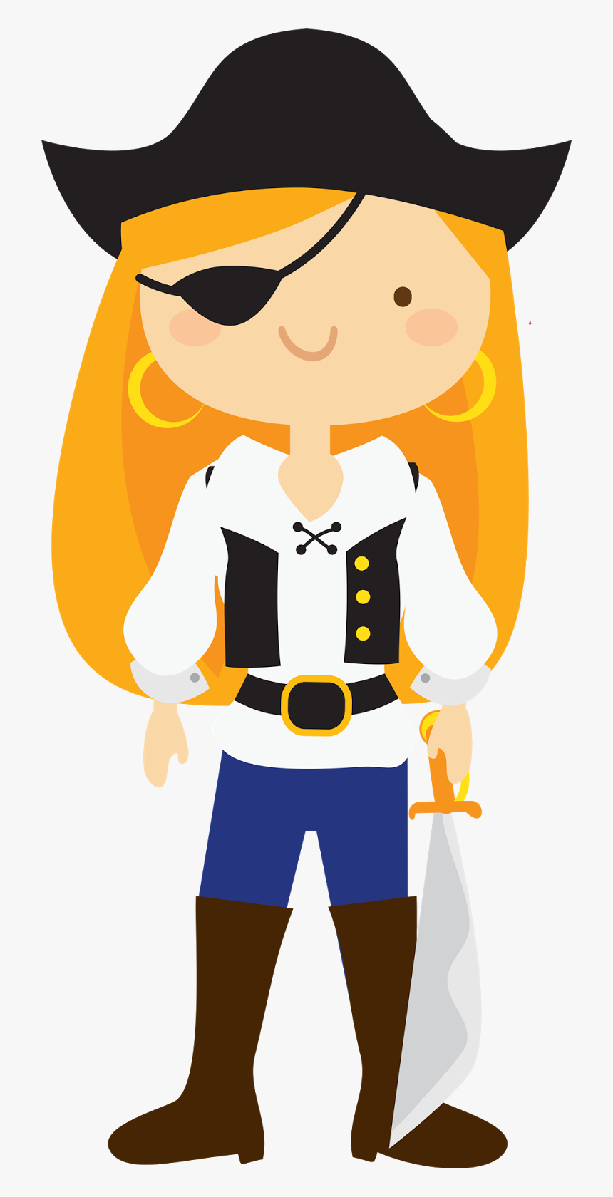 Transparent Cartoon Pirate Png - Pirate Queen Clip Art, Png Download, Free Download