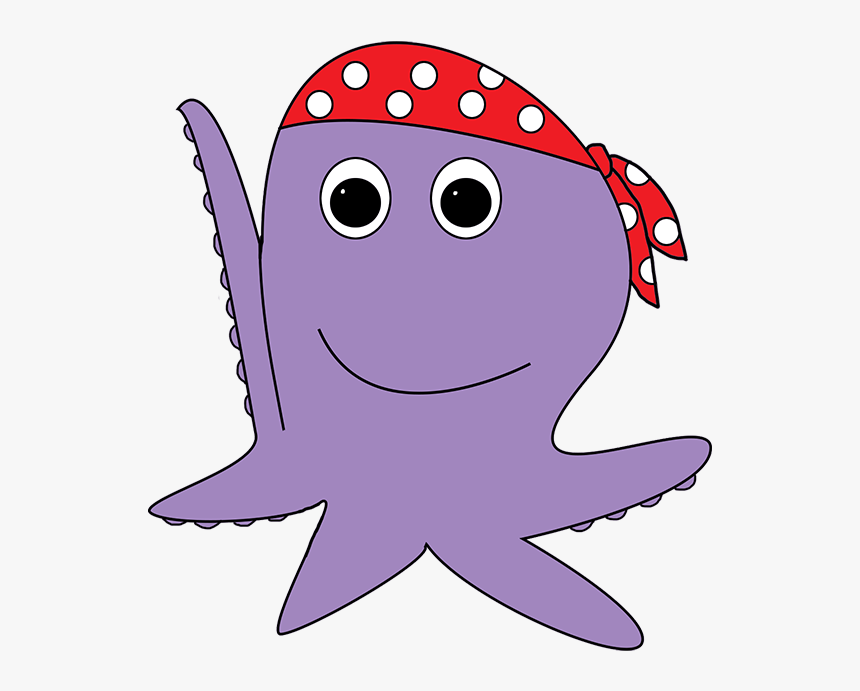 Cartoon Pirate Octopus - Pirate Octopus Clip Art, HD Png Download, Free Download