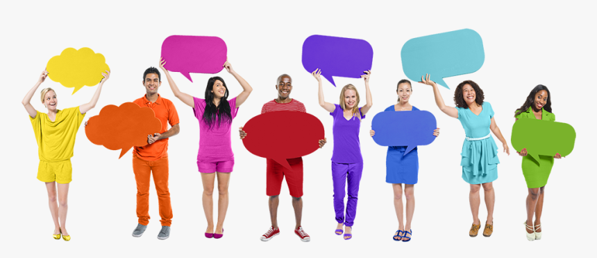 Social Media People Png, Transparent Png , Png Download - People With Blank Speech Bubbles, Png Download, Free Download