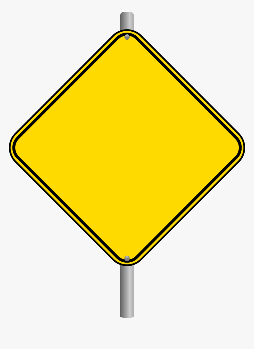 Blank Road Sign Png - Warning Blank Road Signs, Transparent Png, Free Download