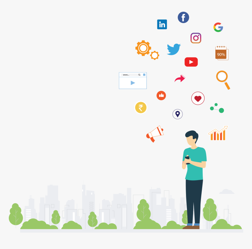 Social Media Marketing Vector Png Transparent Png Kindpng