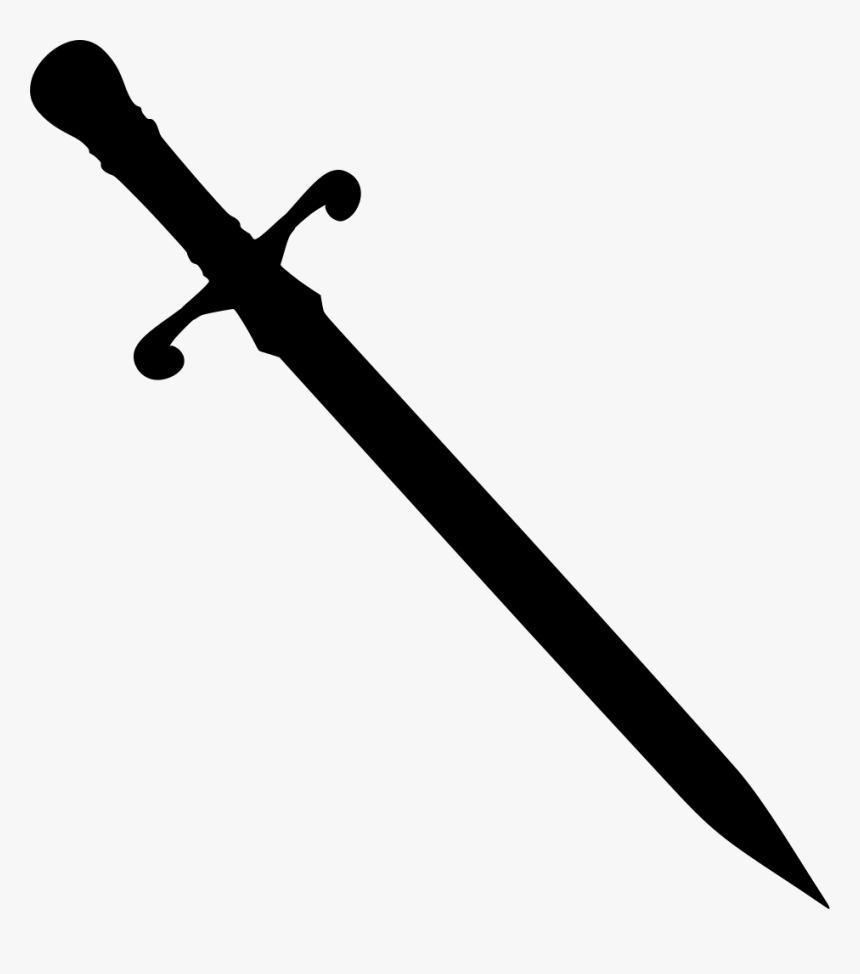 Sword Silhouette Clip Art - Black Sword Transparent, HD Png Download, Free Download