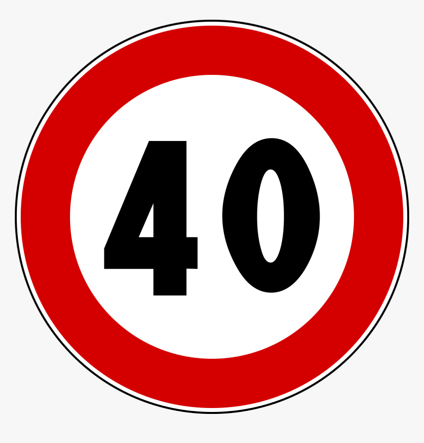 Italian Speed Limit Sign - Limite Di Velocità 50, HD Png Download, Free Download