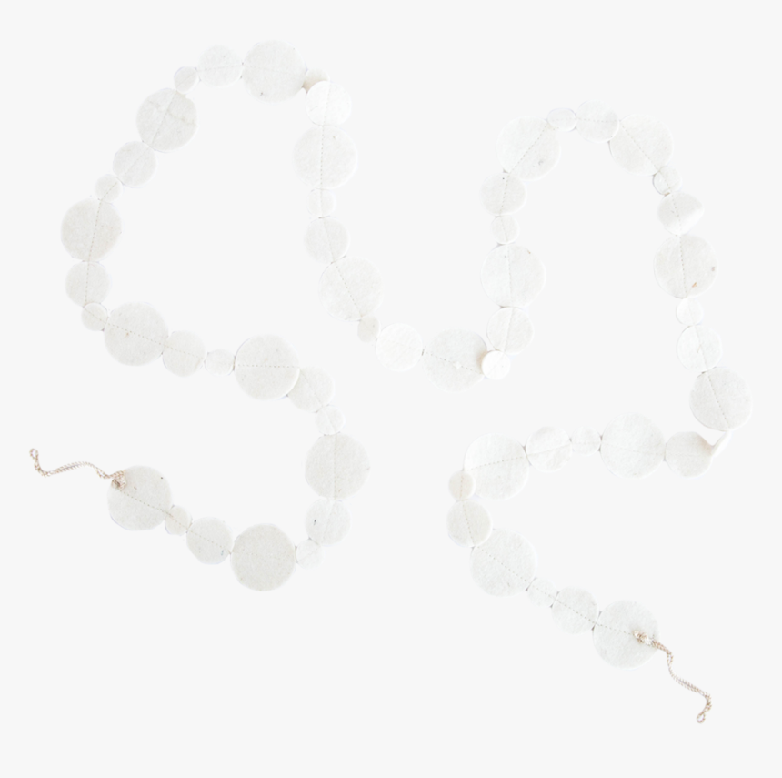Ivory Wool Felt Garland 1 - Necklace, HD Png Download, Free Download