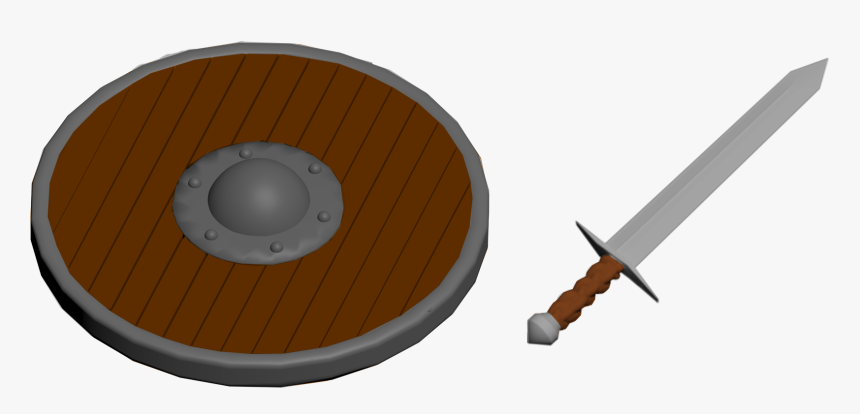 Shield Render Viking Sword And Shield - Bowie Knife, HD Png Download, Free Download