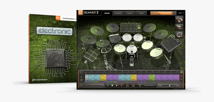 Ezdrummer 2 Electronic Ezx, HD Png Download, Free Download