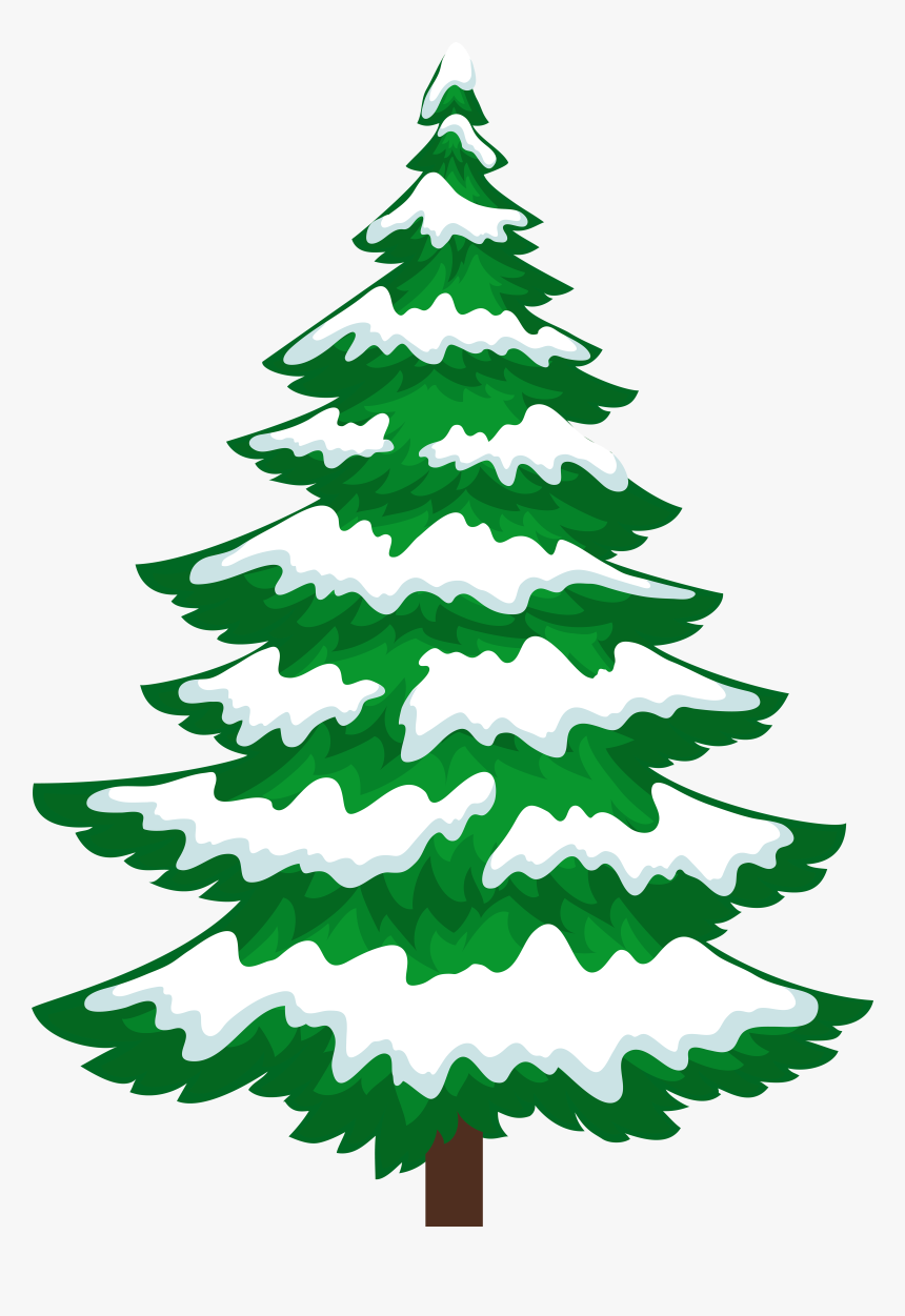 tree covered in snow clipart free