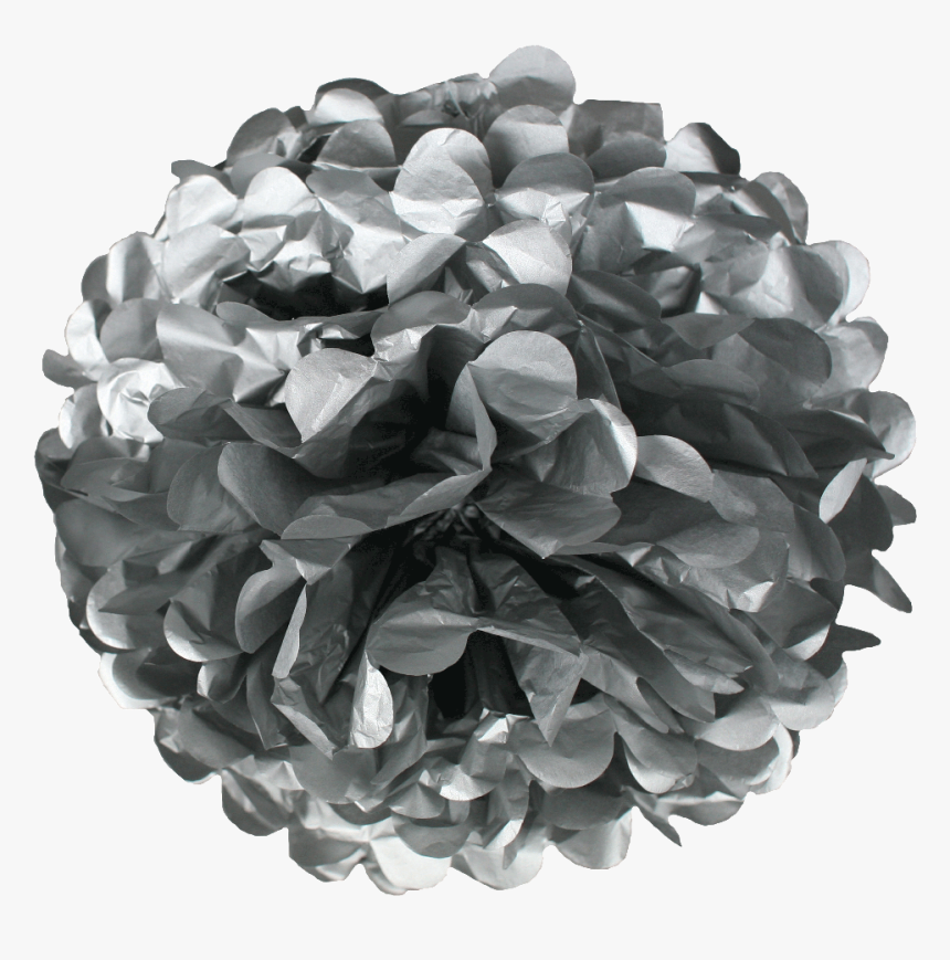 Silver Paper Pom Pom, HD Png Download, Free Download