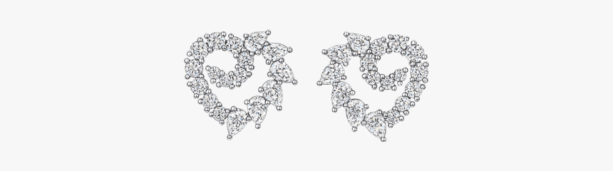 Garland By Harry Winston, Heart Diamond Earrings - Earrings, HD Png Download, Free Download