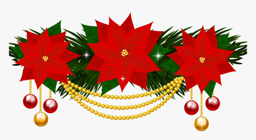 Poinsettia Flower Christmas Clip Art - Christmas Flower Clip Art, HD Png Download, Free Download