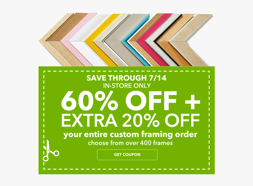 60% Off Extra 20% Off Your Entire Custom Framing Order - Graphic Design, HD Png Download, Free Download