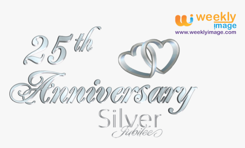 25 Wedding Anniversary Png, Transparent Png, Free Download