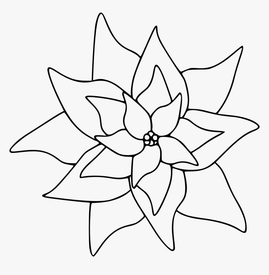 Christmas Poinsettia Flower Clipart, HD Png Download, Free Download