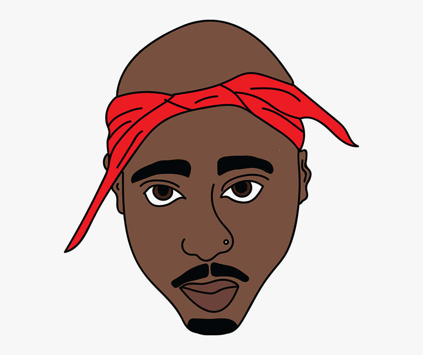 2pac Png Image - Cartoon Tupac Drawing Easy, Transparent Png, Free Download