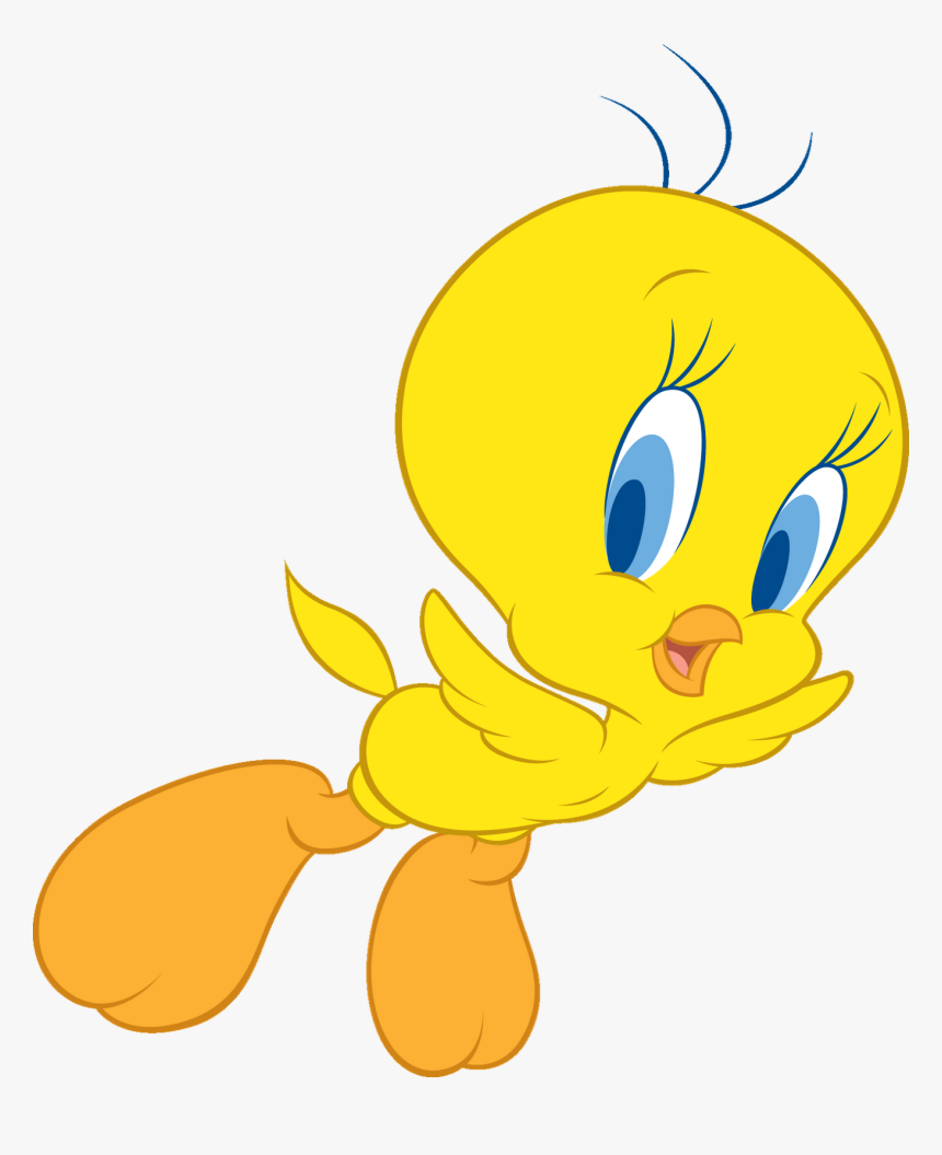 Cute Tweety Cartoon Characters Png Image - Tweety Bird Flying, Transparent Png, Free Download
