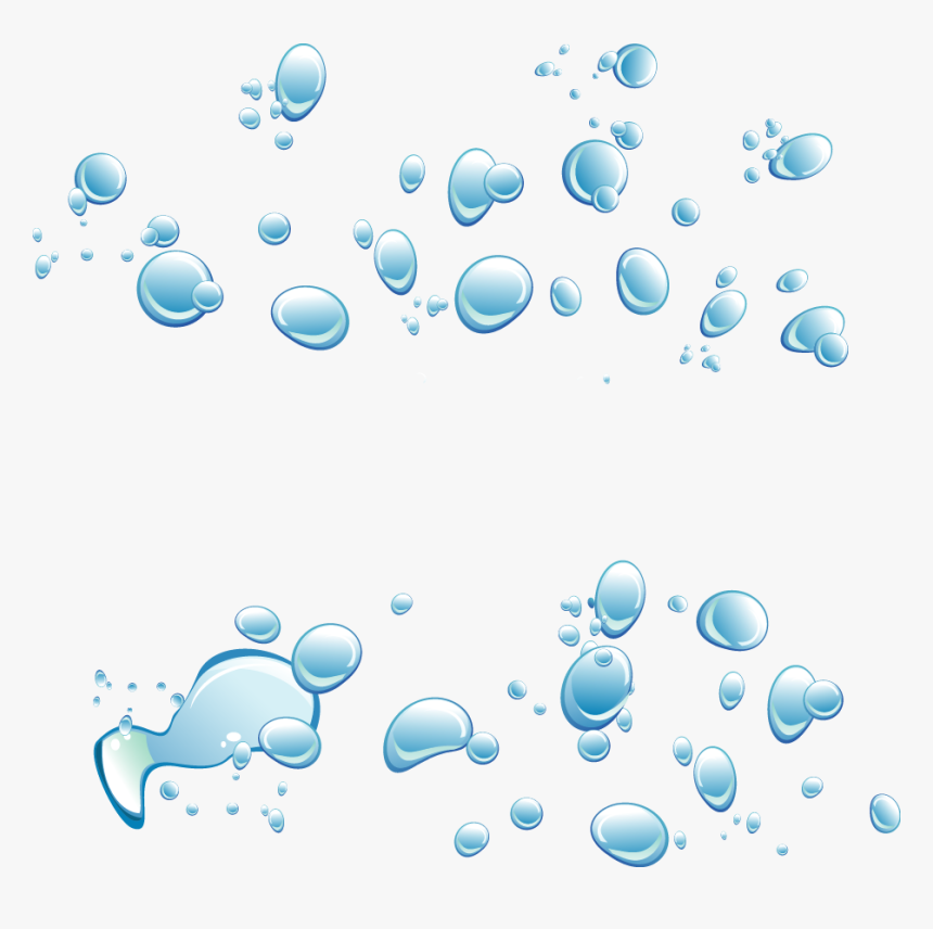 Drop Bubble Euclidean Vector - Cartoon Water Droplets, HD Png Download -  kindpng