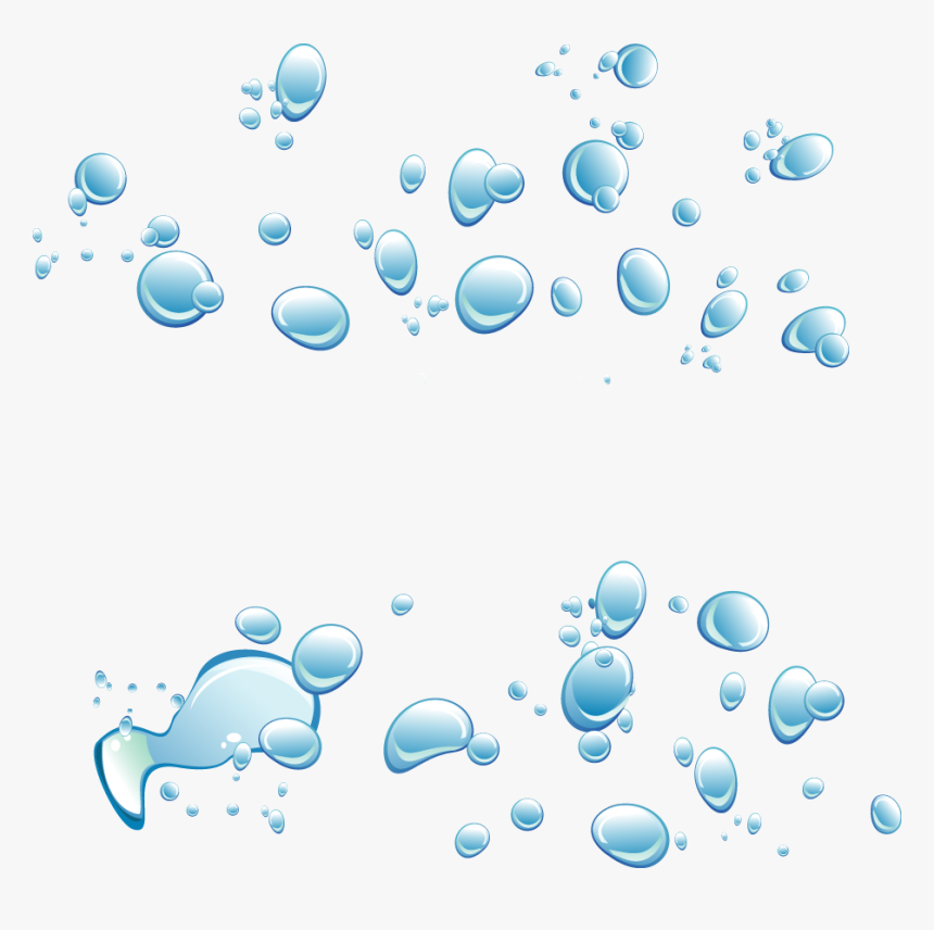 Drop Bubble Euclidean Vector - Cartoon Water Droplets, HD Png Download, Free Download