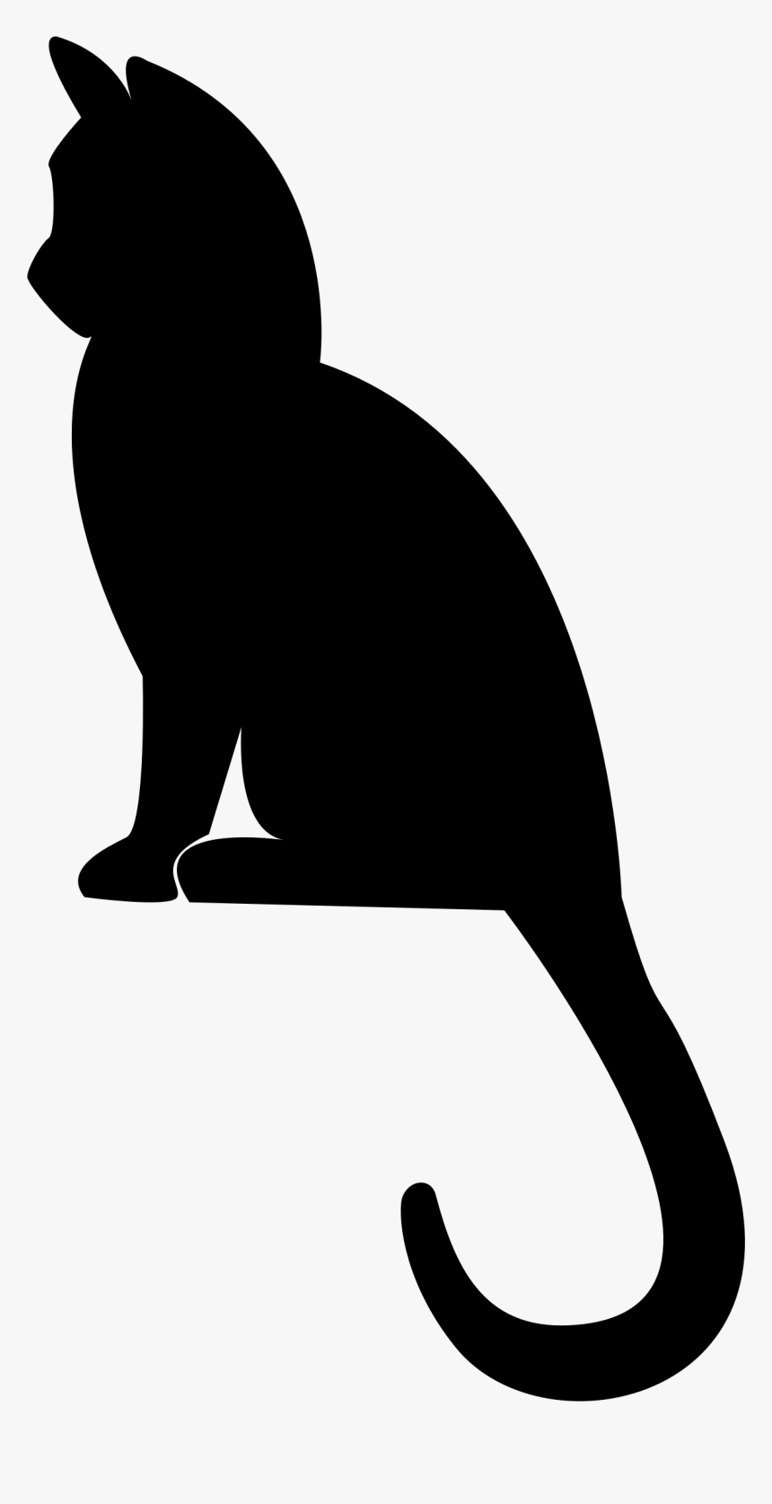 Kitten Silhouette Icons Png - Sitting Kitten Silhouette, Transparent Png, Free Download