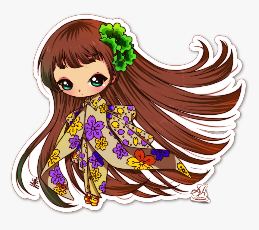 Clip Art Cute Japanese Woman - Illustration, HD Png Download, Free Download
