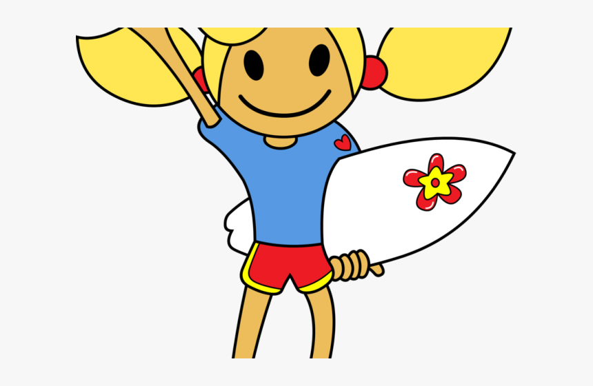 Surfer Clipart Female Surfer - Lady Surfer Clip Art, HD Png Download, Free Download